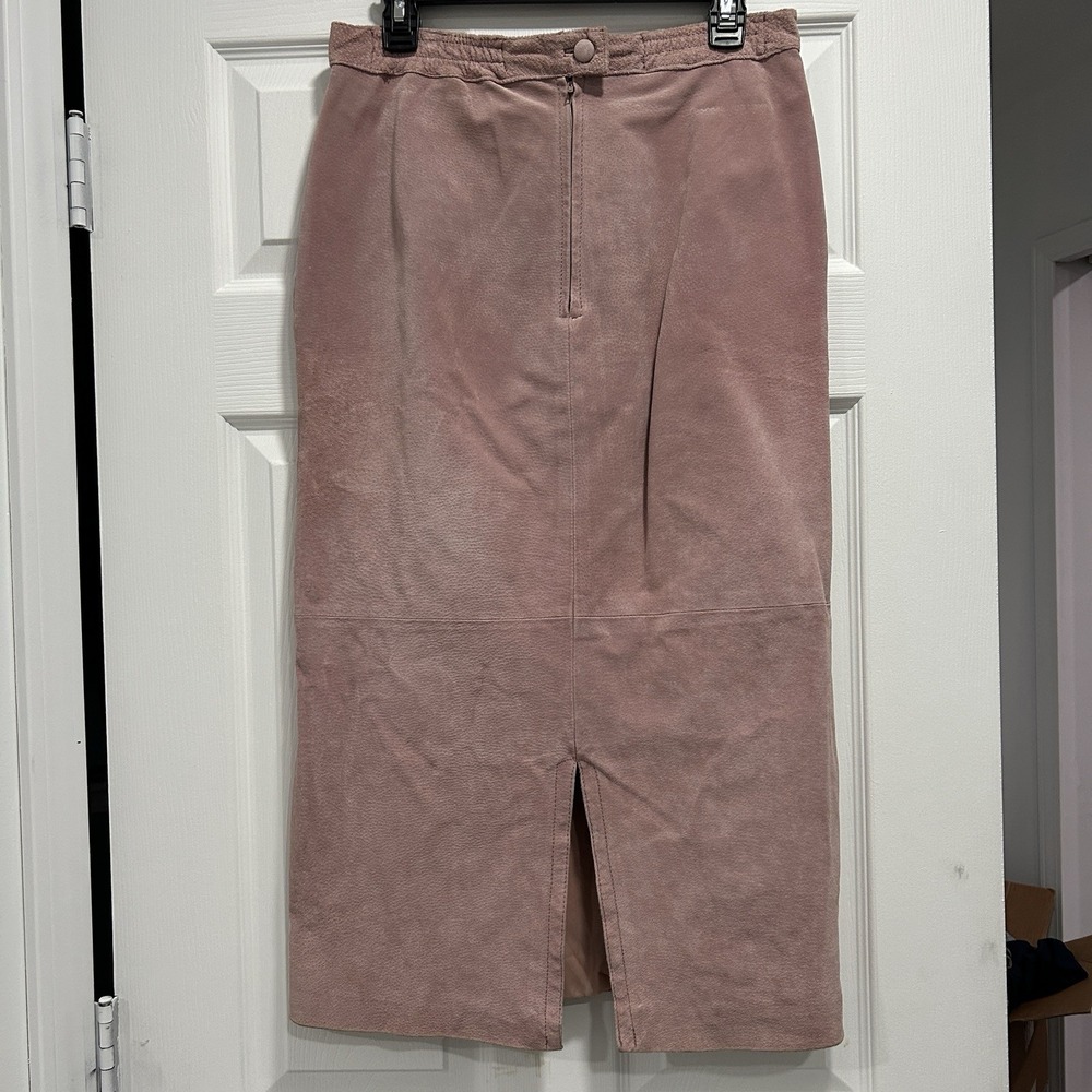 Vintage Pioneer Wear Suede Western Fringe Jacket & Skirt Women's 12 Pink Leather - Picture 14 of 16